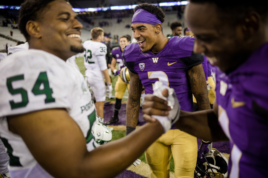 The University of Washington plays Portland State at Alaska Airlines Field at Husky Stadium, Saturday, September 17, 2016. (Photo by JORDAN STEAD | www.redboxpictures.com)